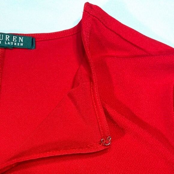 Ralph Lauren Classy Tunic in Deep Red Size Small - Picture 5 of 10